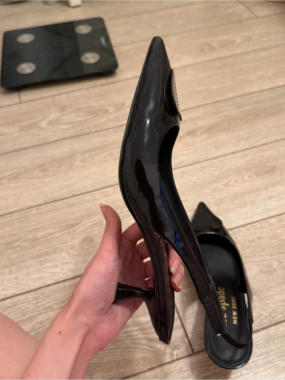 Kate Spade Lover Slingback Black Heart Kitten Heel